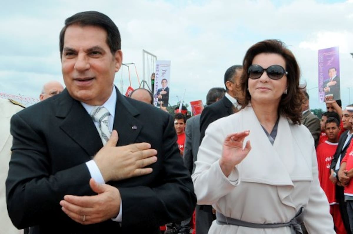 Ben Alí también deberá pagar una multa equivalente a 35 millones de dólares y 28 millones de dólares Leila Trabelsi, su esposa. AFP FETHI BELAID