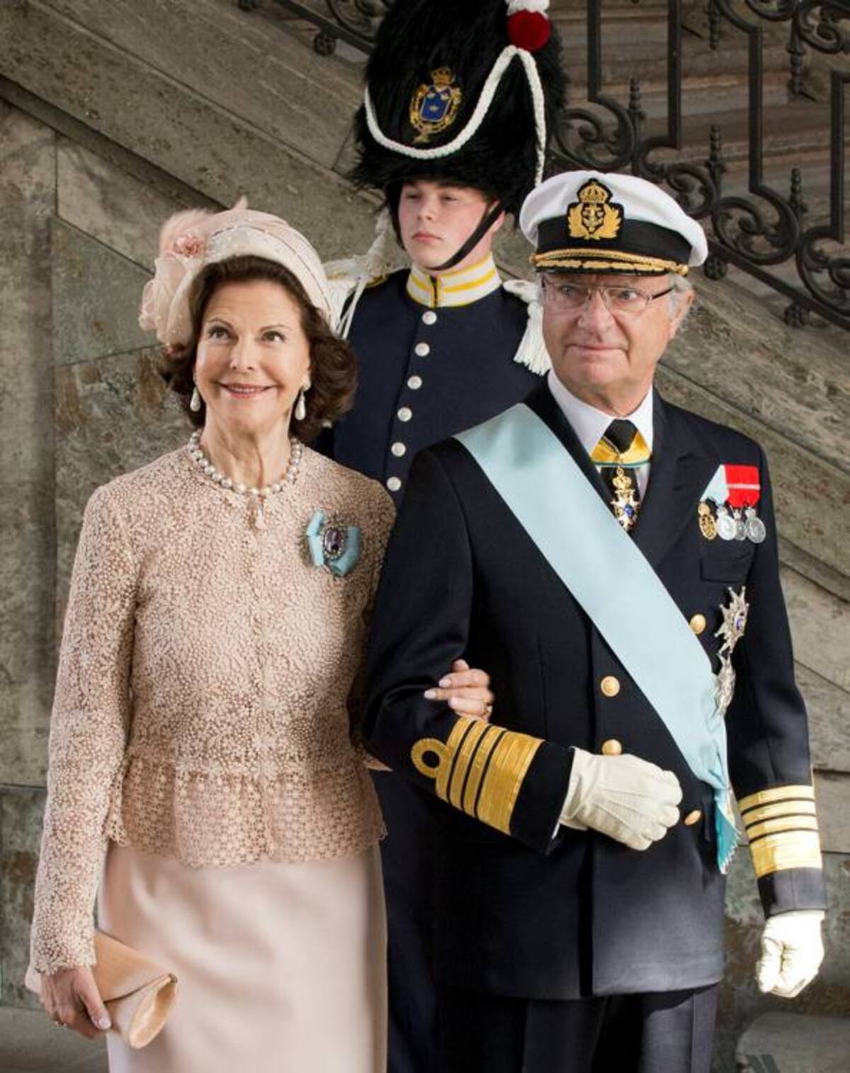 La reina Silvia y el rey Carlos Gustavo de Suecia. AFP