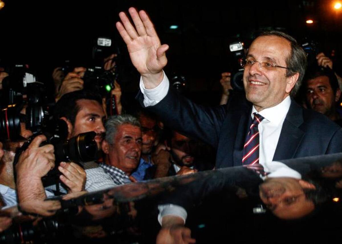 Los conservadores de Nueva Democracia (ND), de Antonis Samaras, aseguran 128 escaños en el parlamento griego. AFP