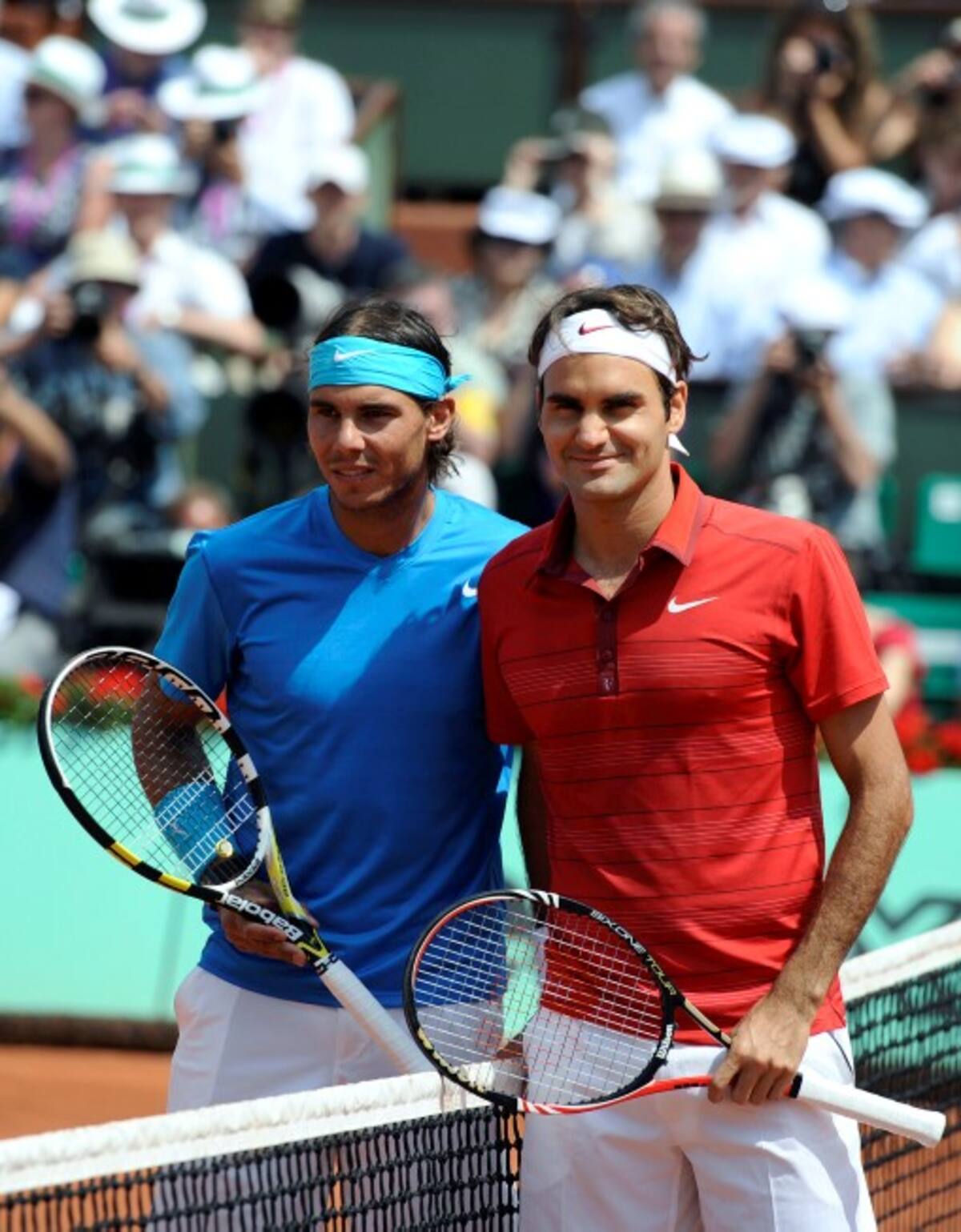 El español Rafael Nadal y el suizo Roger Federer. AFP MIGUEL MEDINA