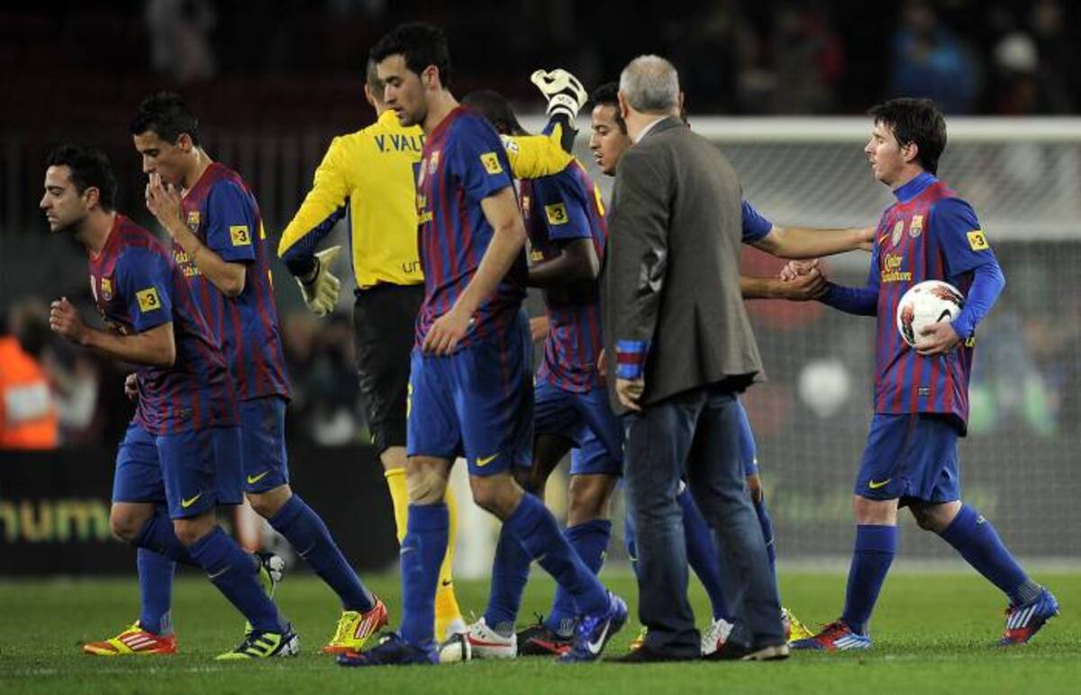Festeja el Barcelona. AP
