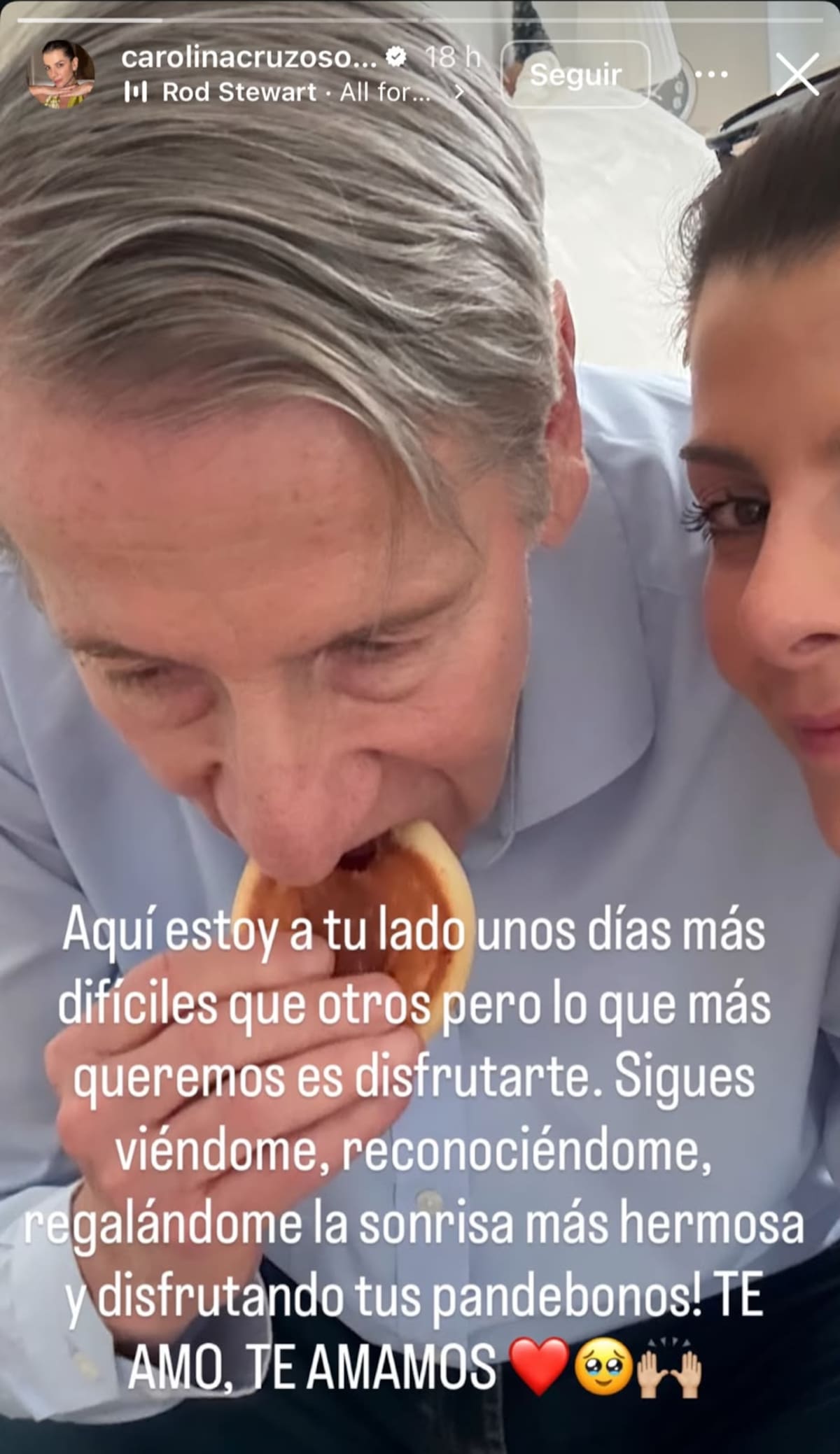 “Sigues reconociéndome”: Carolina Cruz habló de los días difíciles junto a su padre. // Foto: IG @carolinacruzosorio