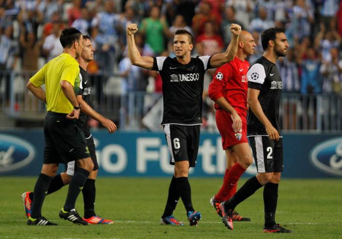 Málaga es el líder del grupo C de la Champions League. AP