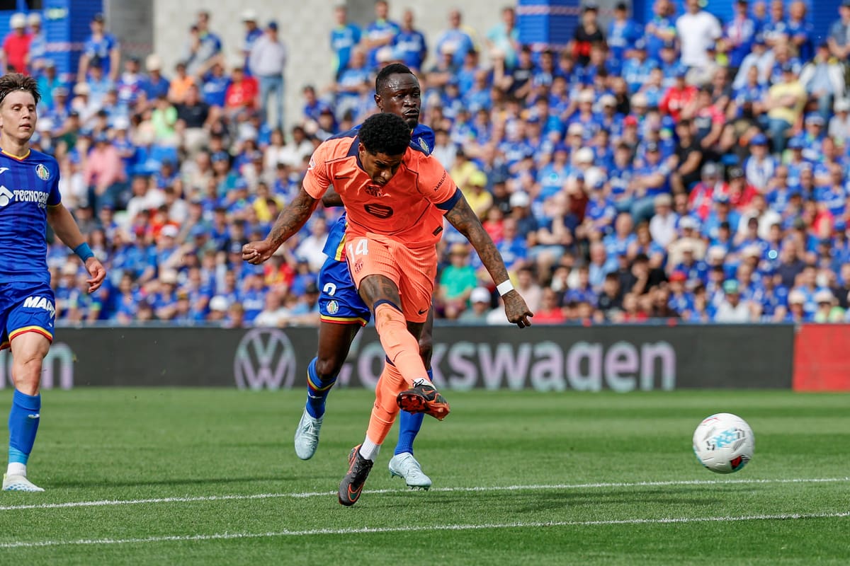El delantero Marcus Rashford sentenció el partido para Barcelona en su visita a Getafe por LaLiga. //Foto, EFE: Mariscal