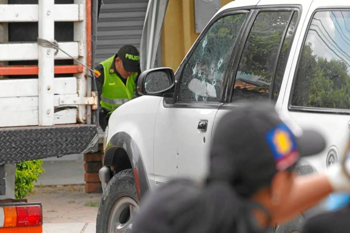 La balacera, que dejó dos muertos, se registró a las 12:45 del mediodía en el barrio Villa Campestre, en el municipio de Girón. (Foto: Suministrada/VANGUARDIA LIBERAL)