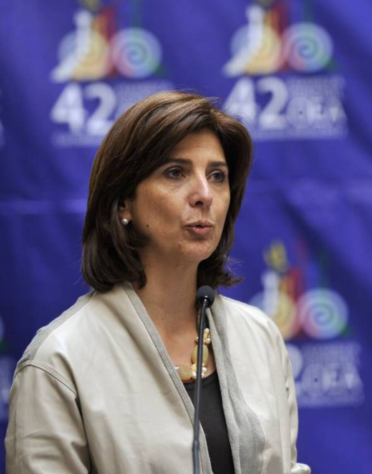La canciller colombiana, María Ángela Holguín asistió a la Asamblea de la OEA en Bolivia. AFP AIZAR RALDES