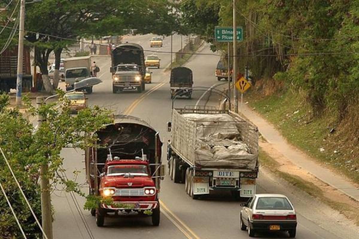 Paro camionero en Colombia. // Foto: archivo