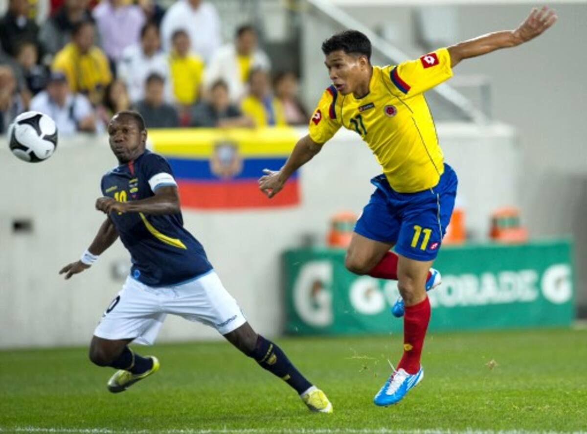 Teofilo Gutiérrez, jugador de la selección Colombia que va de titular. AFP