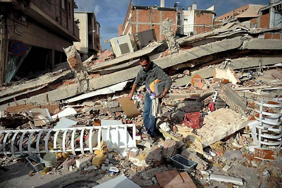 Las edificaciones ya estaban afectadas por el sismo anterior AFP