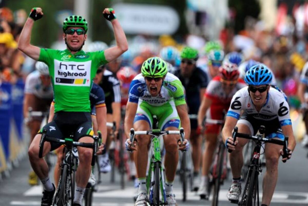 Mark Cavendish ganó ayer la 15a etapa del Tour de Francia. AFP