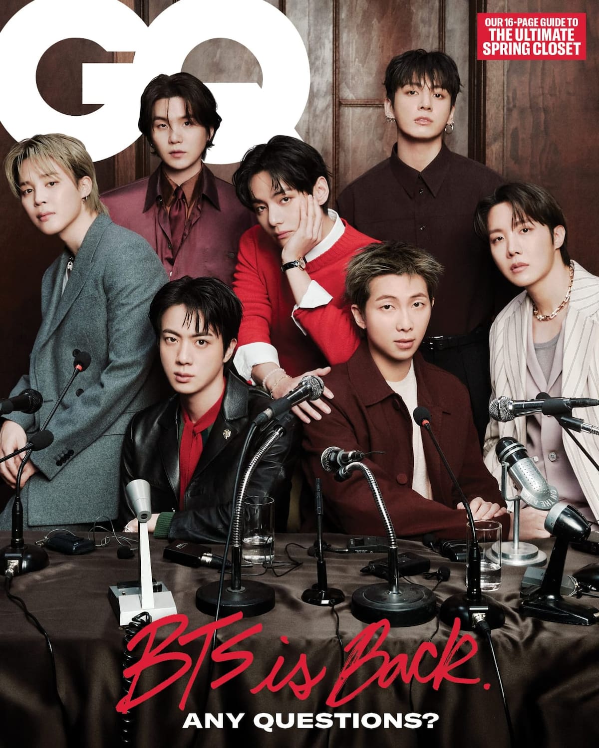 Así fue la reunión de BTS en Los Ángeles tras cumplir el servicio militar. // Imágenes tomadas de X - Portada de GQ