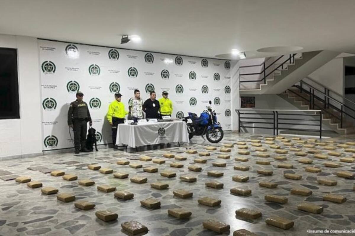 Dos hombres capturados por almacenar 134 kilos de marihuana en una bodega