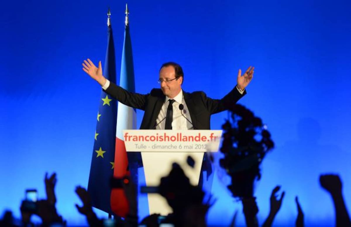 Francois Hollande, presidente electo de Francia. AFP PHILIPPE DESMAZES