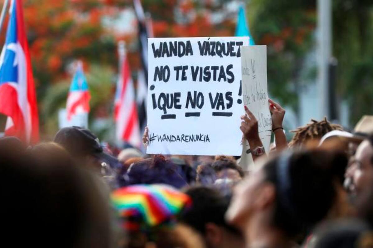 Protestan en Puerto Rico contra posible sucesora de Rosselló, Wanda Vázquez