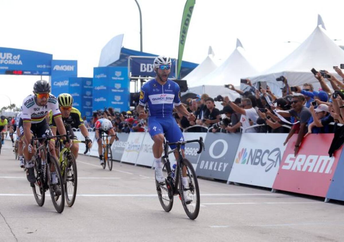 Fernando Gaviria del Quick Step se lleva la quinta etapa del Tour de California. AP Ringo H.W. Chiu