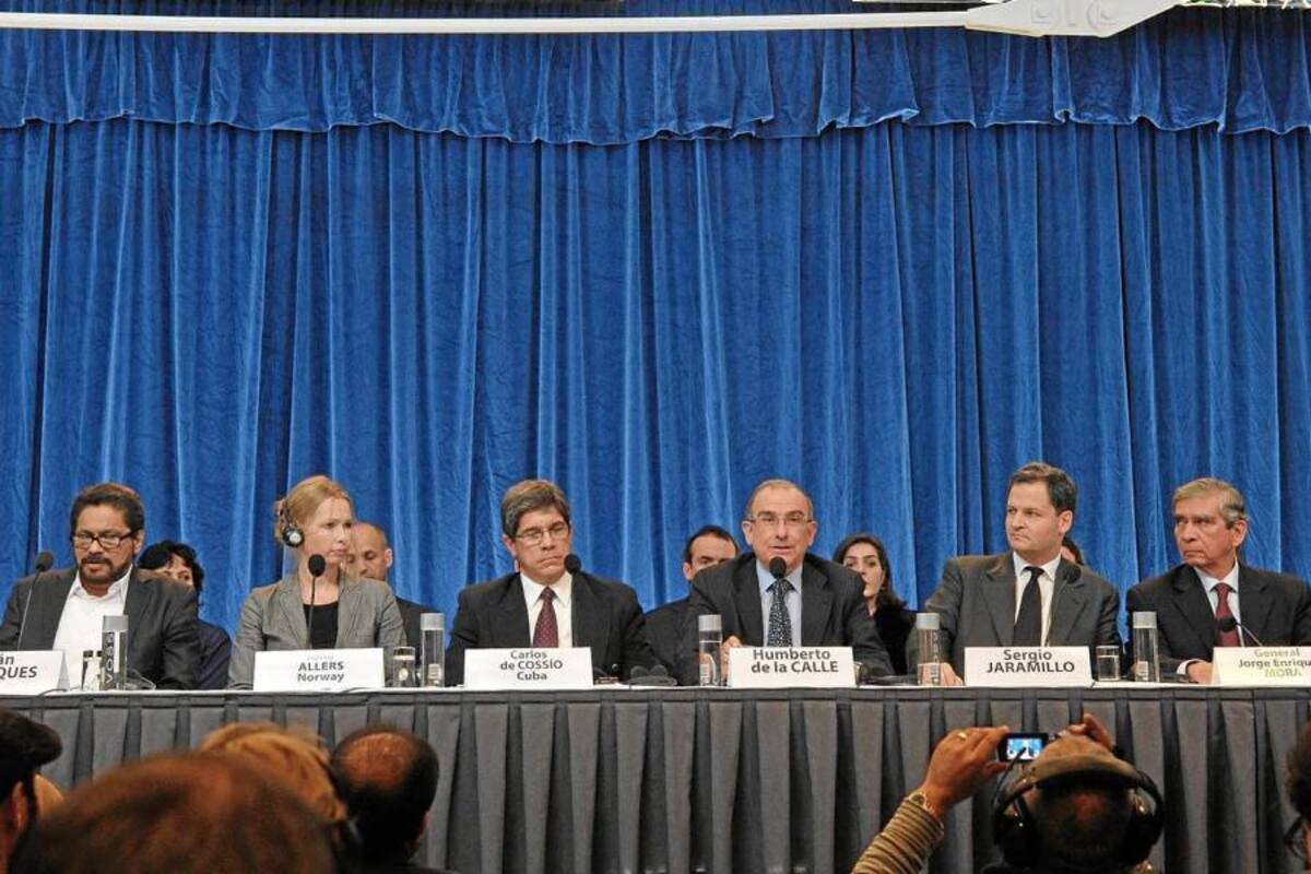 Los voceros del Gobierno Nacional y de las Farc. //Archivo Colprensa