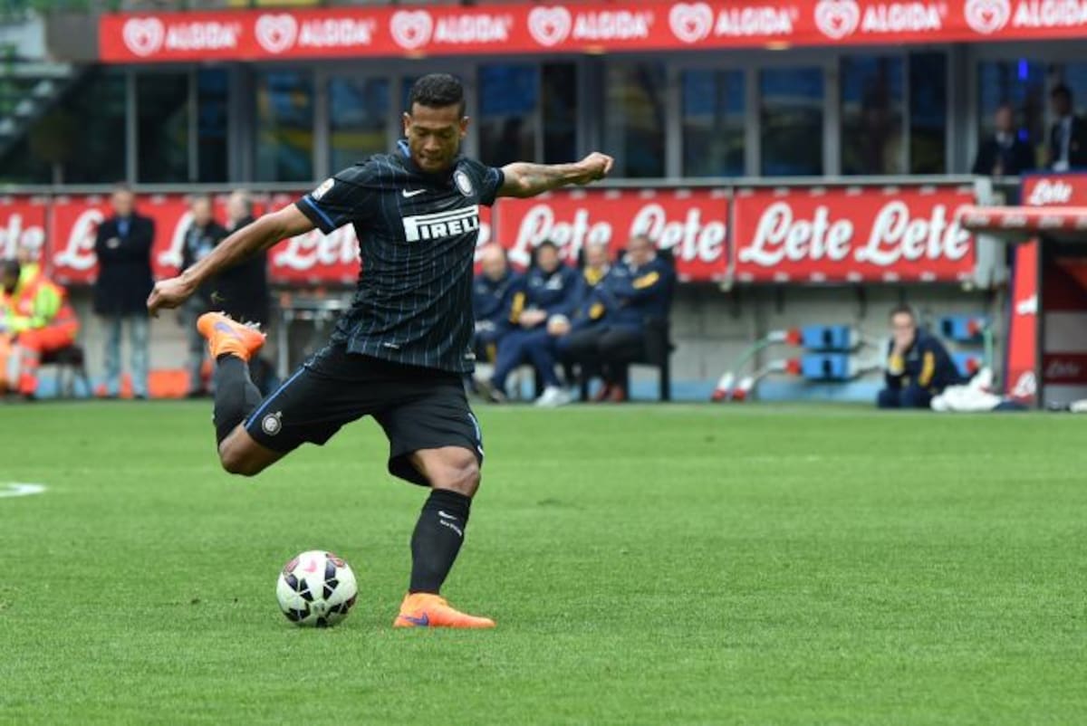 Fredy Guarín con la camiseta del Inter de Milán. AFP GIUSEPPE CACACE