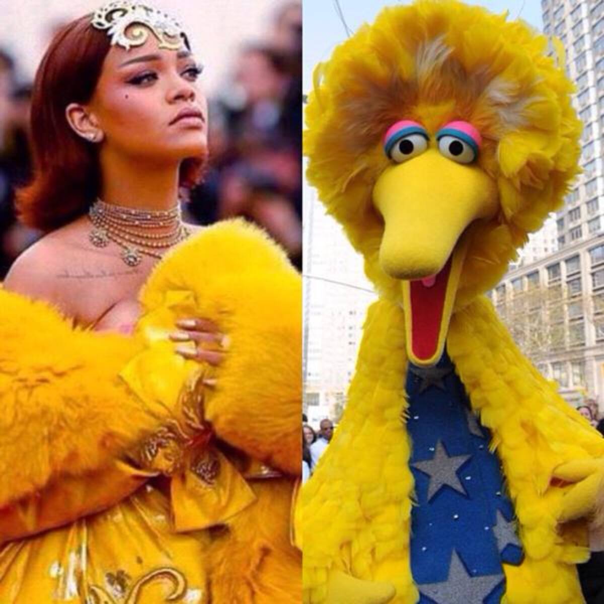 Memes del vestido de Rihanna.