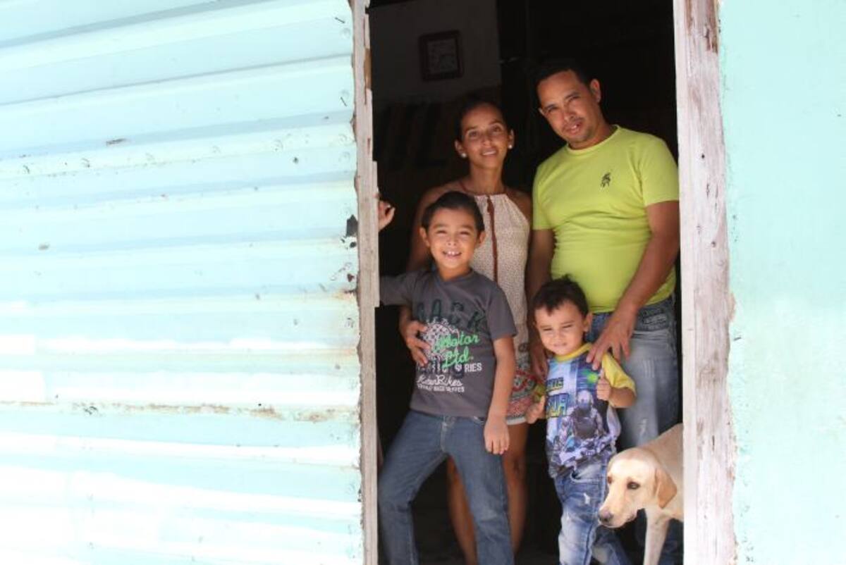 La familia Banquez Marulanda es una de las que mejorará sus condiciones de vida. ÓSCAR DÍAZ ACOSTA-EL UNIVERSAL