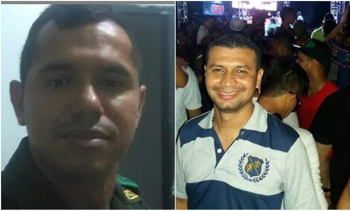 César Fernández Causil y José Luis González Núñez, policías secuestrados.