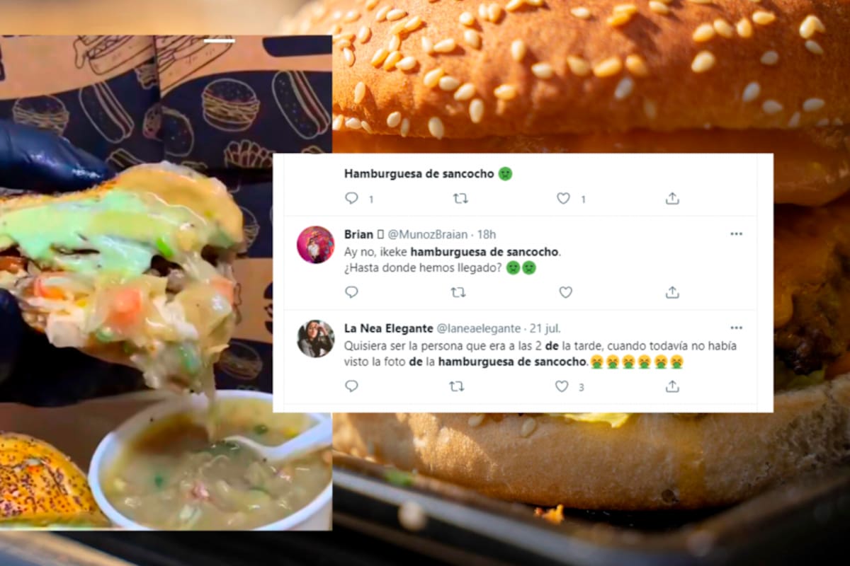 ¿La probarías? Polémica en Medellín por la “hamburguesa de sancocho”