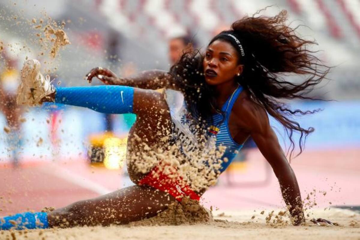 Caterine Ibargüen empezó la temporada con un segundo lugar en salto largo