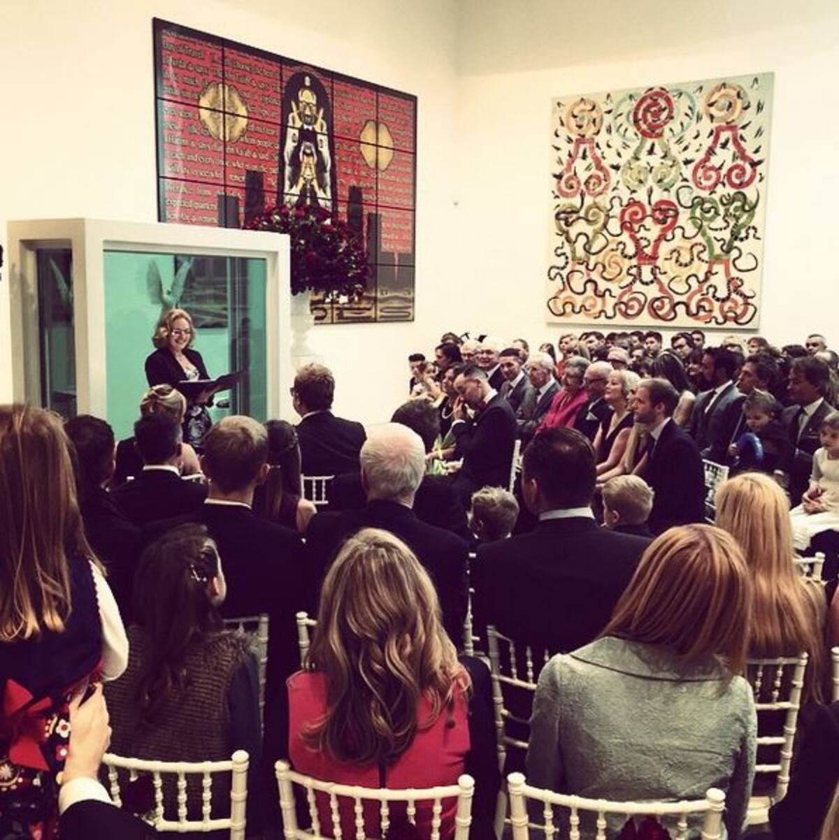 Durante la ceremonia. INSTAGRAM