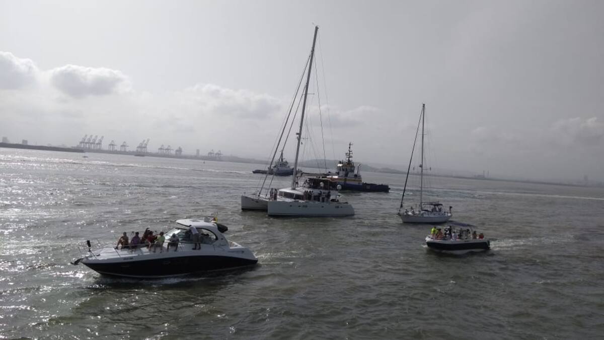 Arrancaron a navegar las hermosas embarcaciones de vela del Sail Cartagena 2018. Luis Eduardo Aparicio. EL UNIVERSAL.