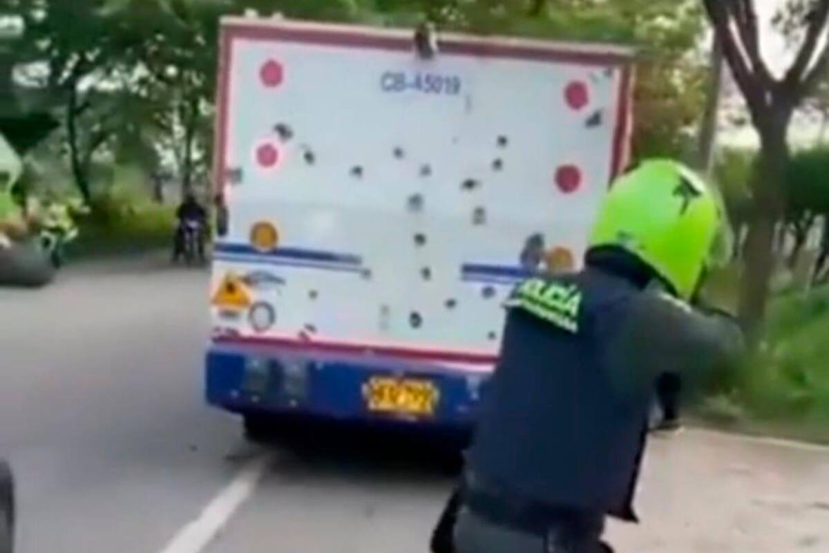 Video: ¡De película! Delincuentes pretendían robar carro de valores en Valledupar