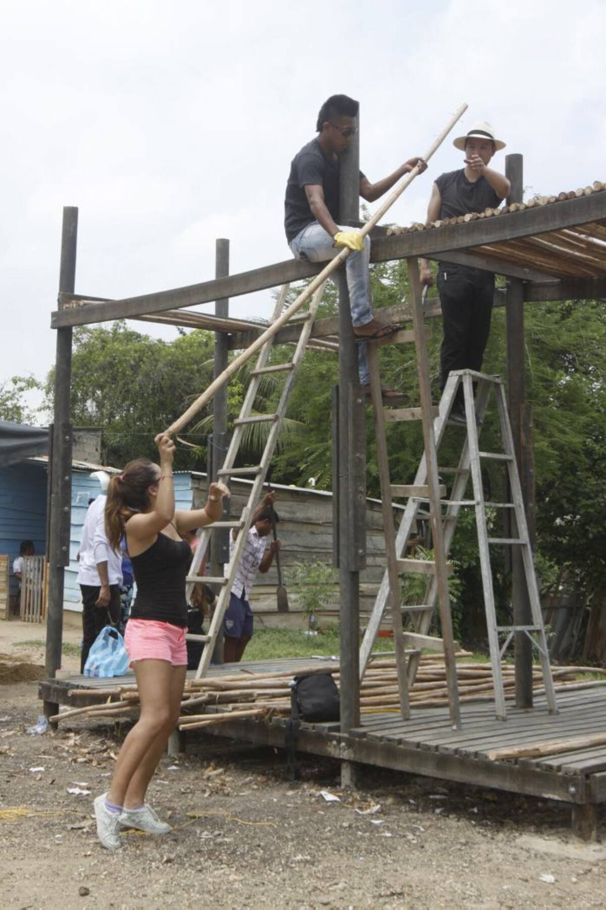 11 estudiantes de la U. de Pensilvania participaron en diseño y construcción. Claudia Fortich - El Universal
