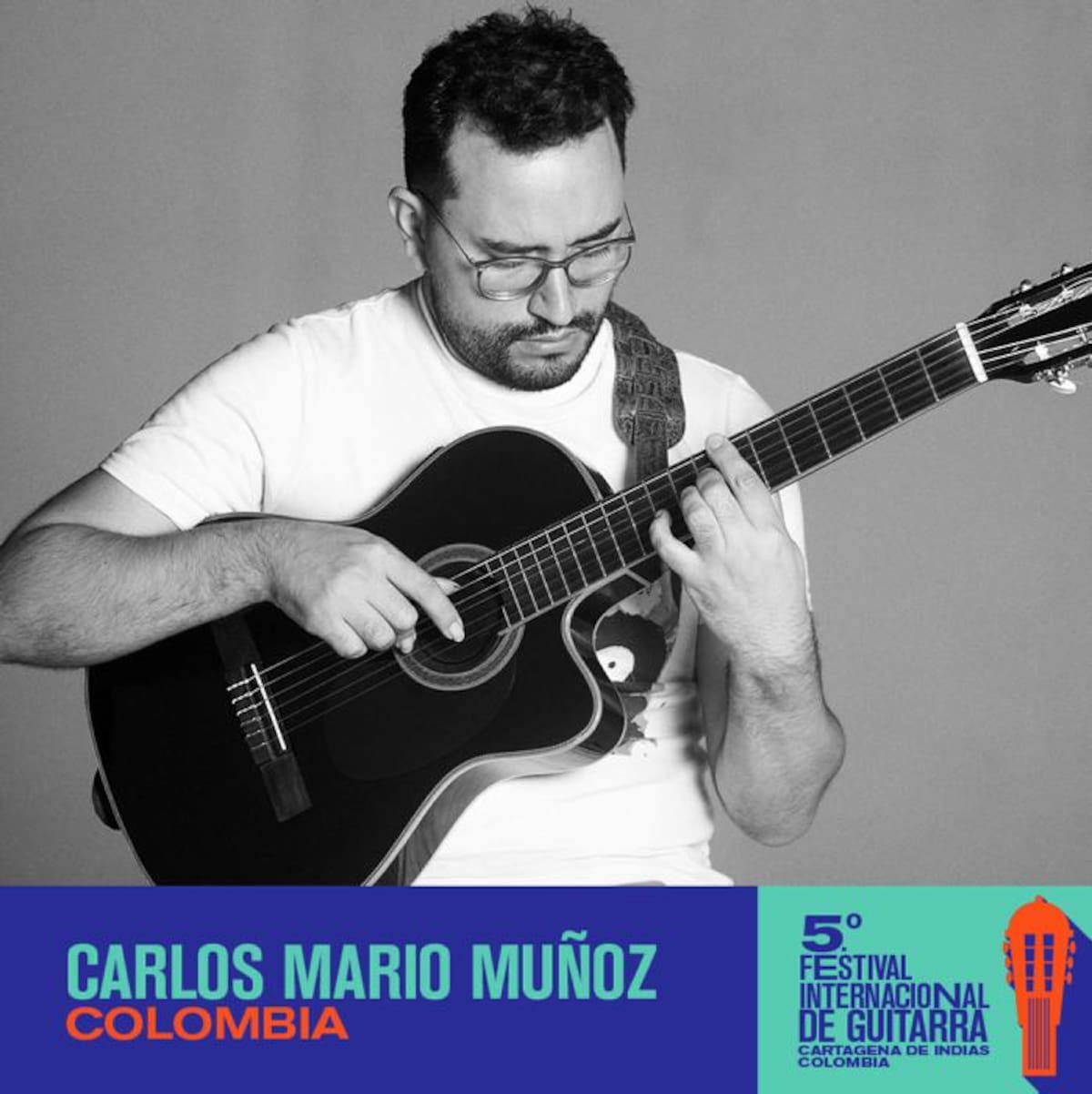 Carlos Mario Muñoz, guitarrista colombiano invitado a Cartagena. cortesía