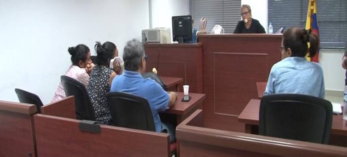 Audiencia de mujeres sindicadas de robar bebé en hospital. Cortesía