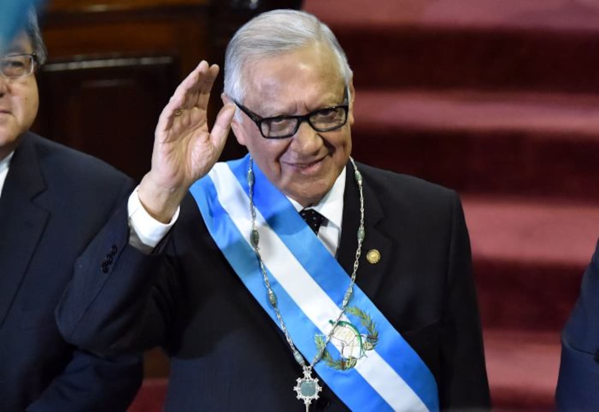 Alejandro Maldonado, presidente de Guatemala. AFP RODRIGO ARANGUA