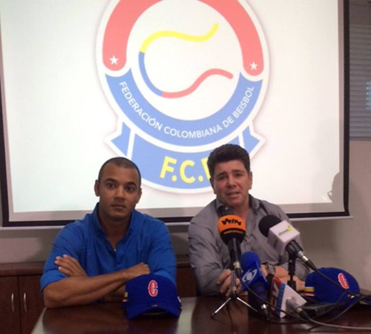 Harold Herrera y Jaime Char de la Federación Colombiana de Béisbol hablaron de las aspiraciones de Colombia Colprensa