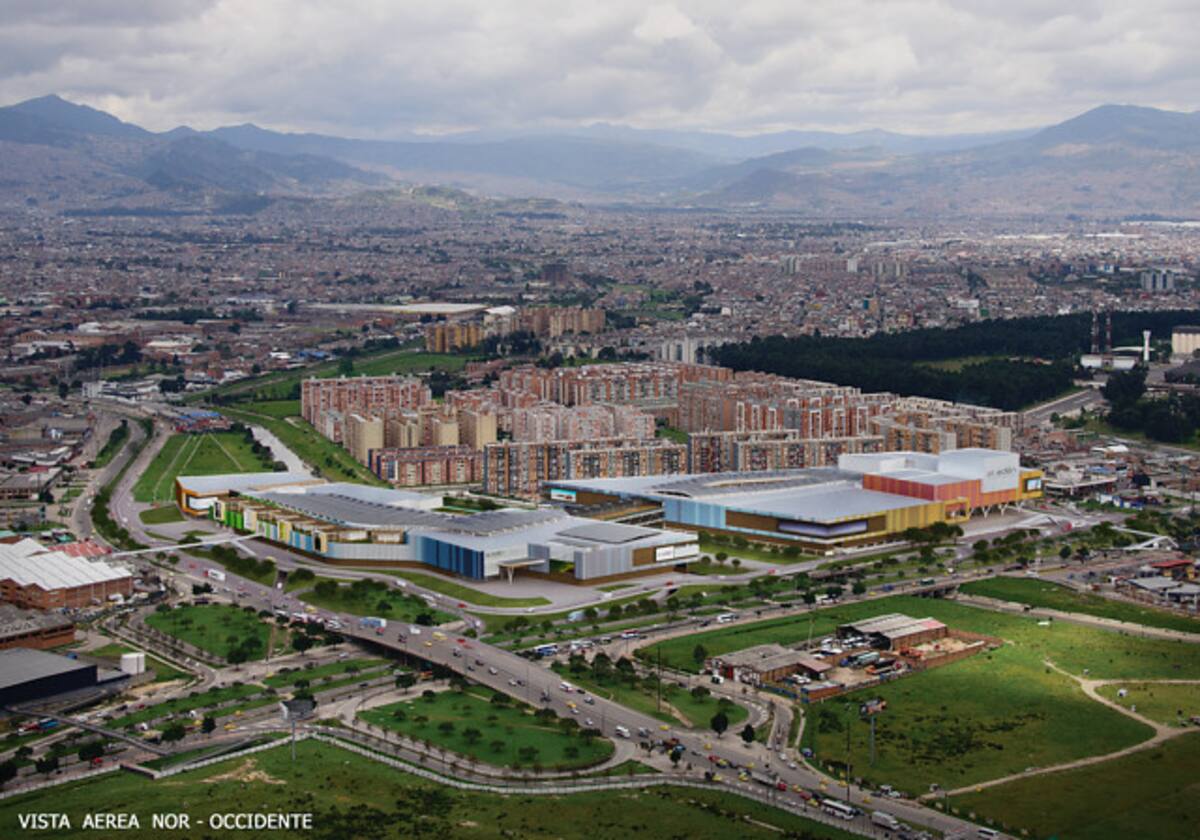 Vista geográfica del Centro Comercial 'El Edén' Colprensa