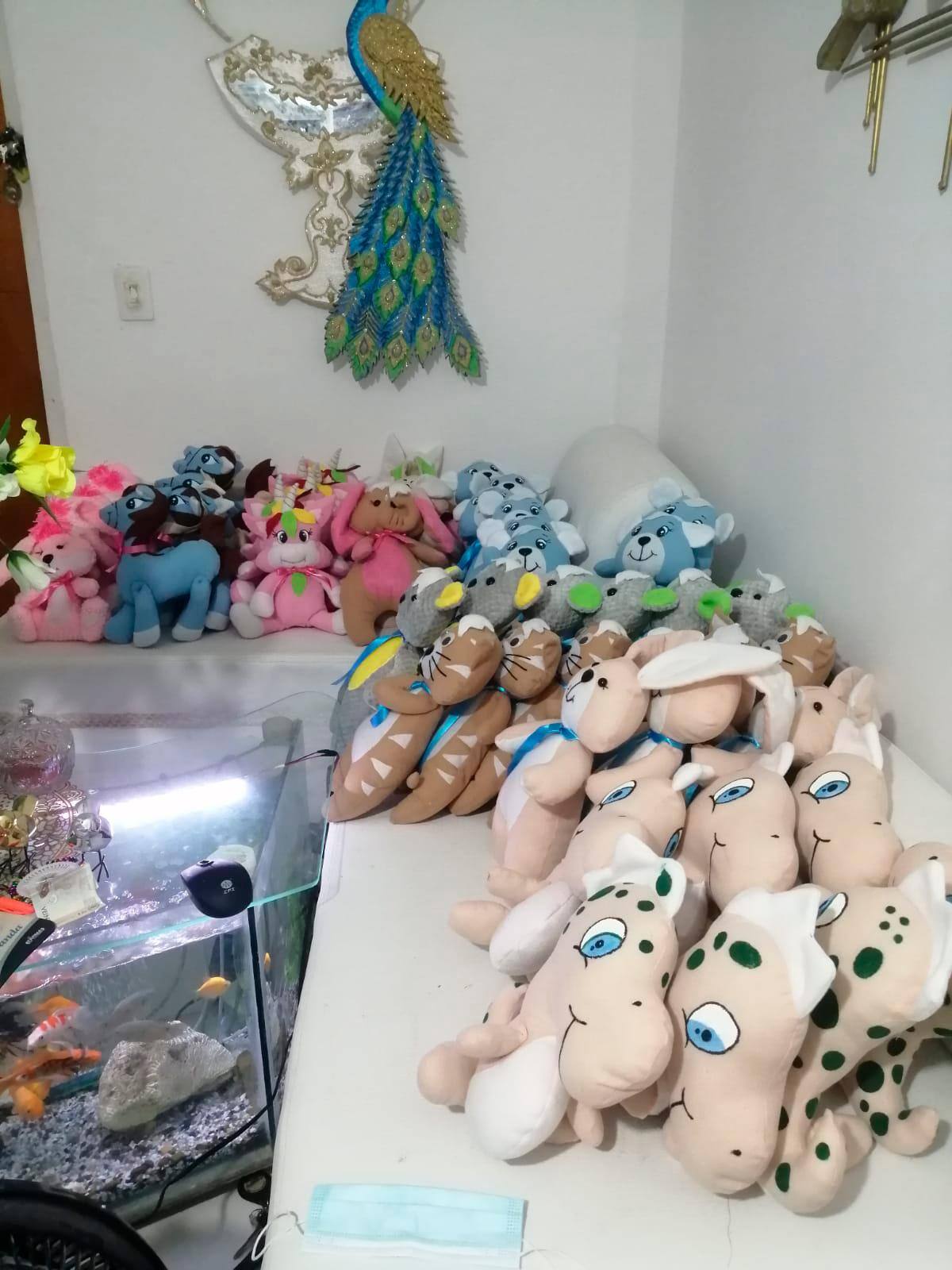Peluches que fueron entregados en la Casa del Niño. // Foto: cortesía.