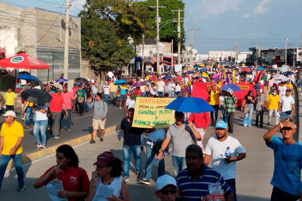 Video: Así fue la marcha en apoyo a reformas de Gustavo Petro en Cartagena