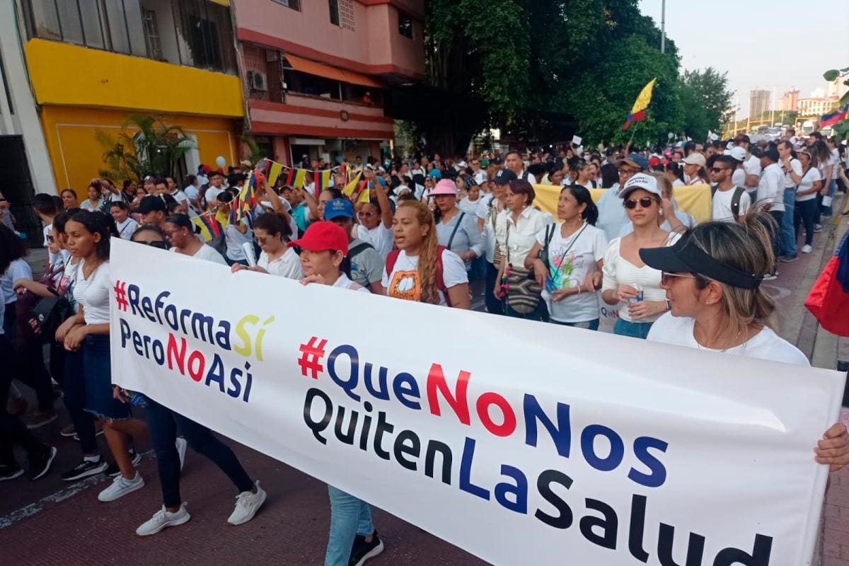 Así transcurrió en Cartagena protesta contra la reforma a la salud