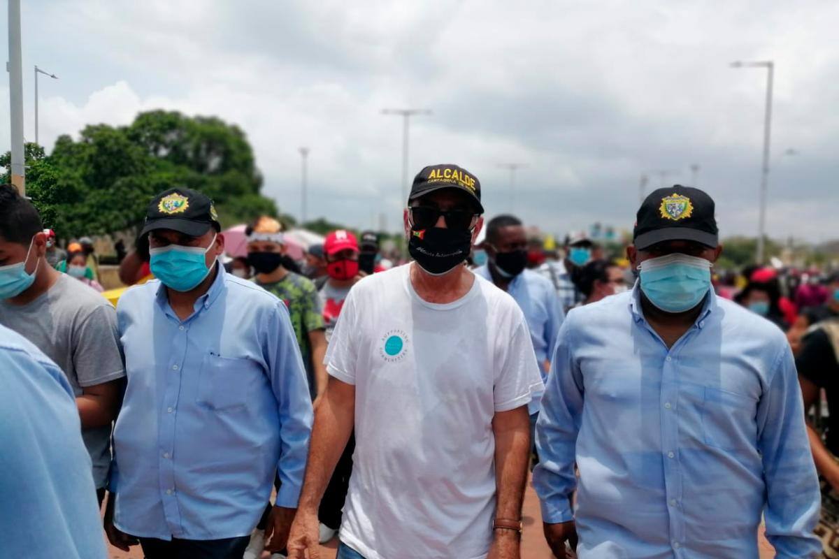 “Abajo la reforma tributaria”: alcalde Dau durante paro en Cartagena