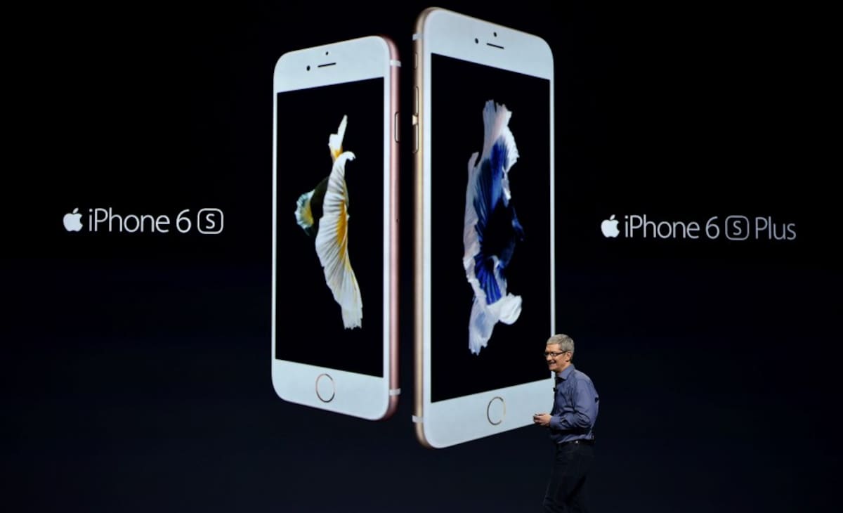 Los nuevos iPhone 6S y iPhone 6S Plus. AFP Josh Edelson