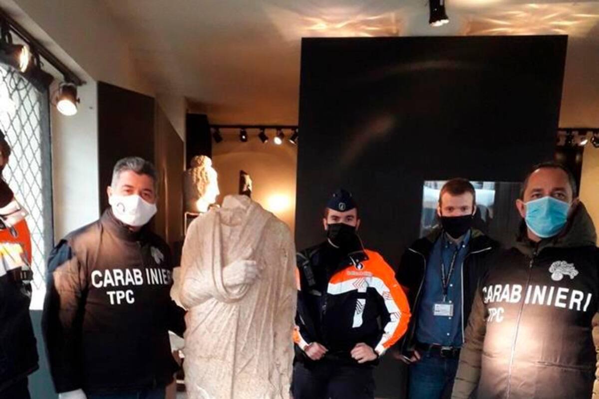 Encuentran por casualidad una escultura robada hace una década en Italia