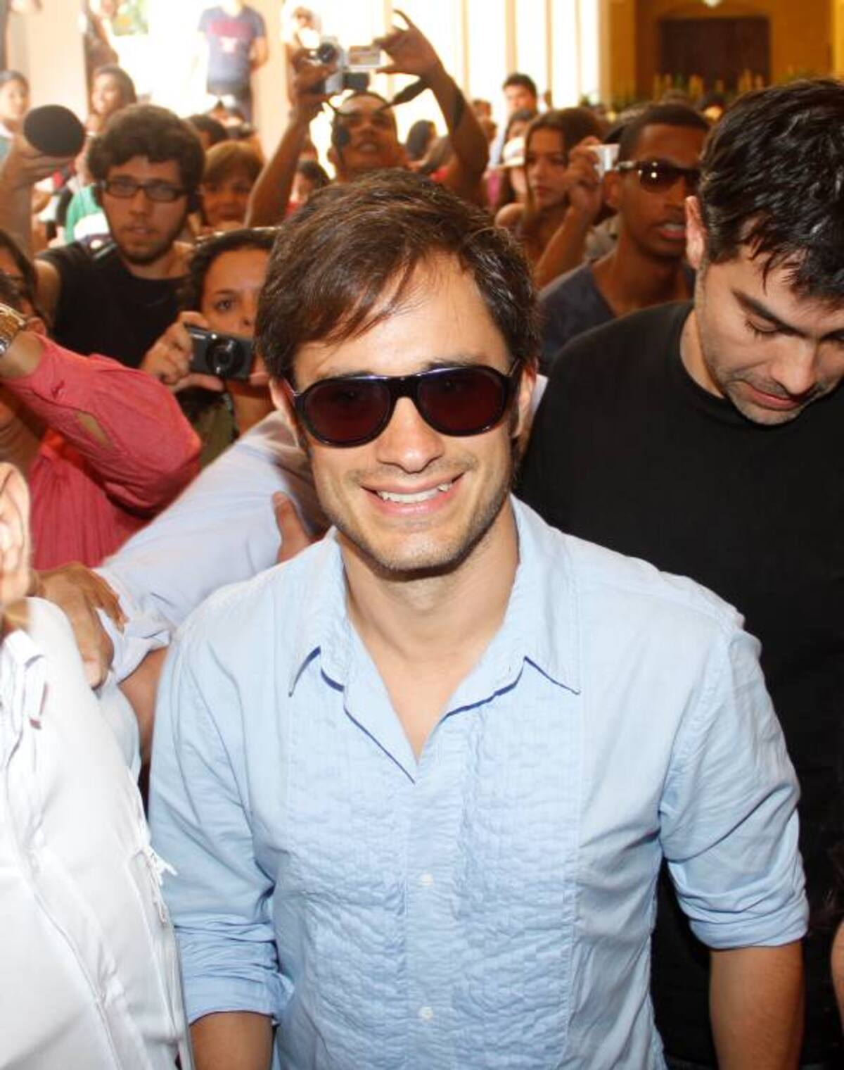Gael García se mostró espontaneo y sonriente la mayor parte del tiempo en la rueda de prensa. AROLDO MESTRE-EL UNIVERSAL