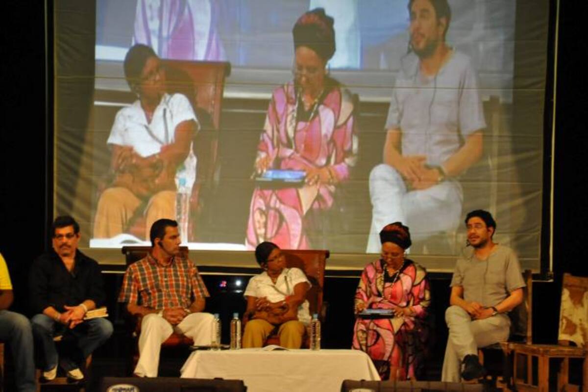 El panel sobre compromiso social contó con la participación de Piedad Córdoba e Iván Cepeda, entre otros invitados. CORTESÍA