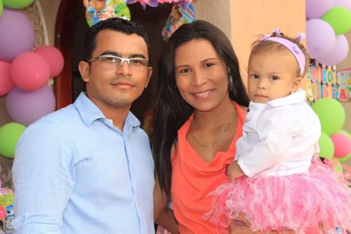 Valeria Sofia era la primera hija de Saih Paternina y Eliana Espinosa, quienes actualmente reciben apoyo sicológico para superar la pérdida de su hija. Cortesía familia