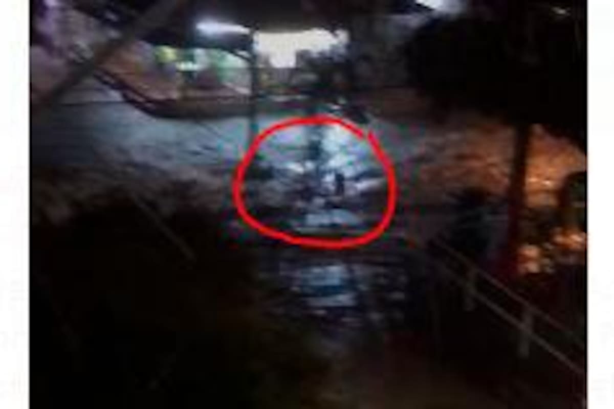 VIDEO: arroyo arrastra a motociclista frente a San Pedro