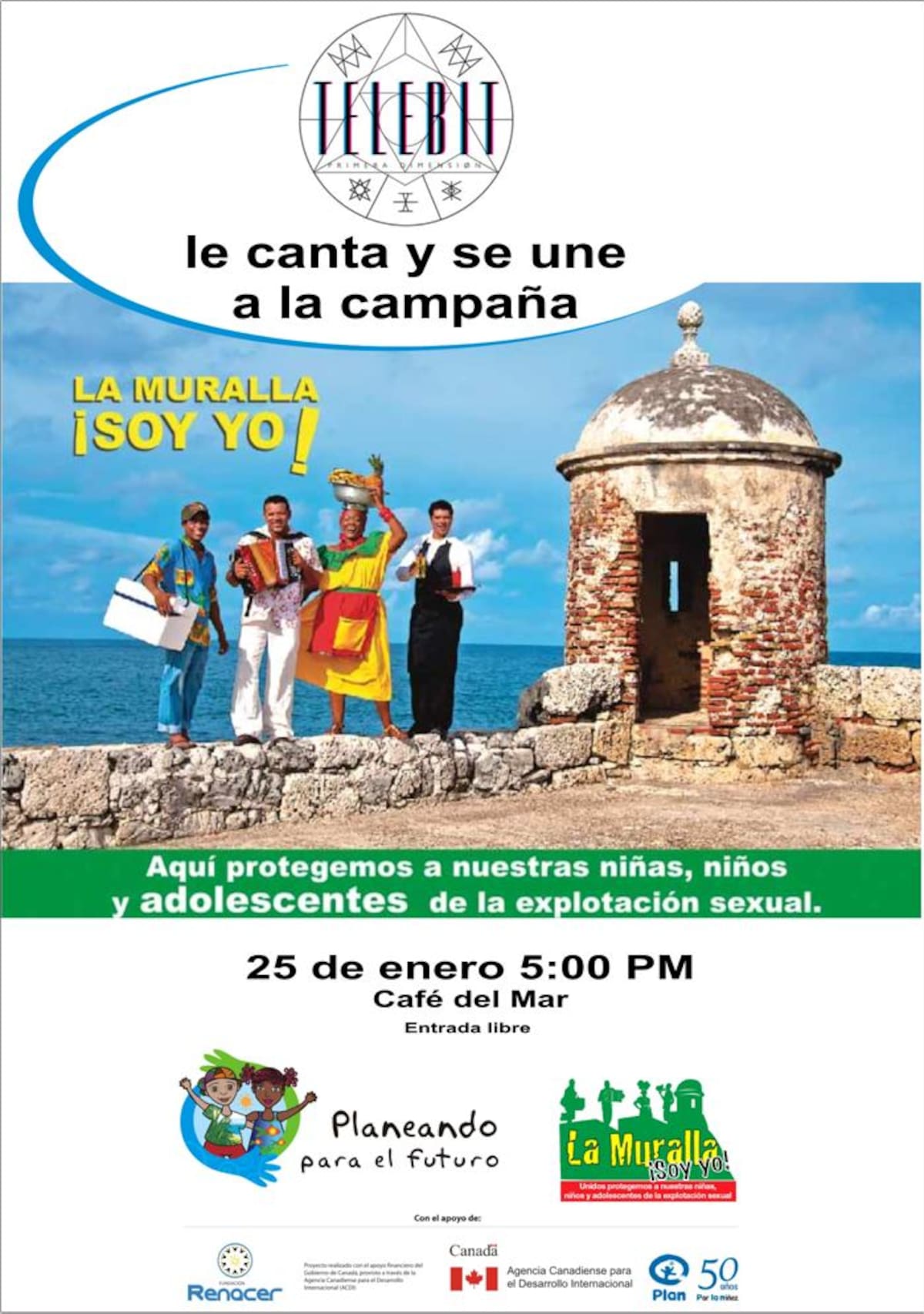 Afiche promocional de la actividad de "La muralla soy yo" CORTESÍA