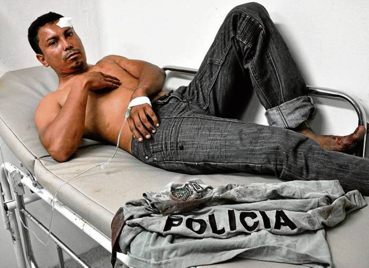 Luis Alfredo Pérez, fue llevado a la Sala de Urgencias del HUS en donde fue atendido.