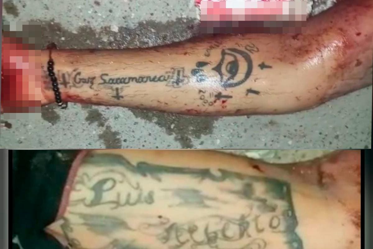 Los raros tatuajes que ayudaron a identificar a sicario linchado en Arjona