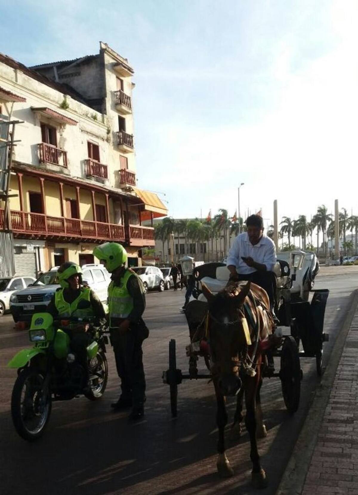 Cocheros incumpliendo la norma. //Cortesía.