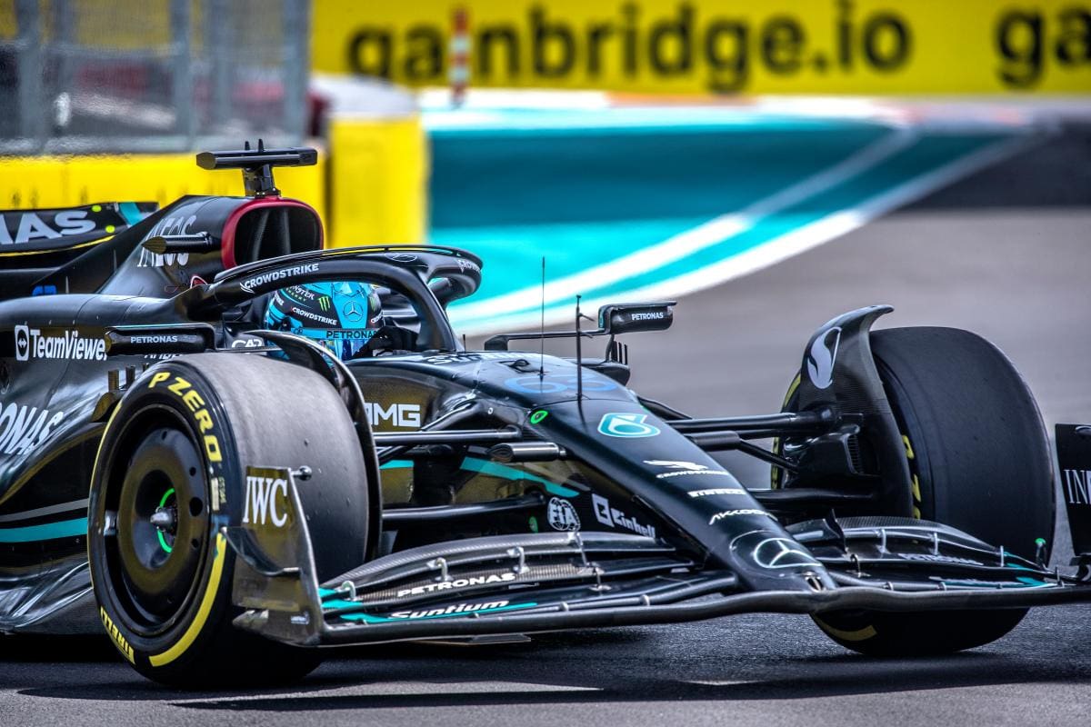 F1: Russell comanda el doblete de Mercedes en los primeros libres de Miami
